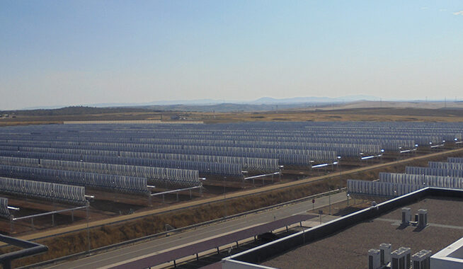 Vista de la Termosolar de Orellana