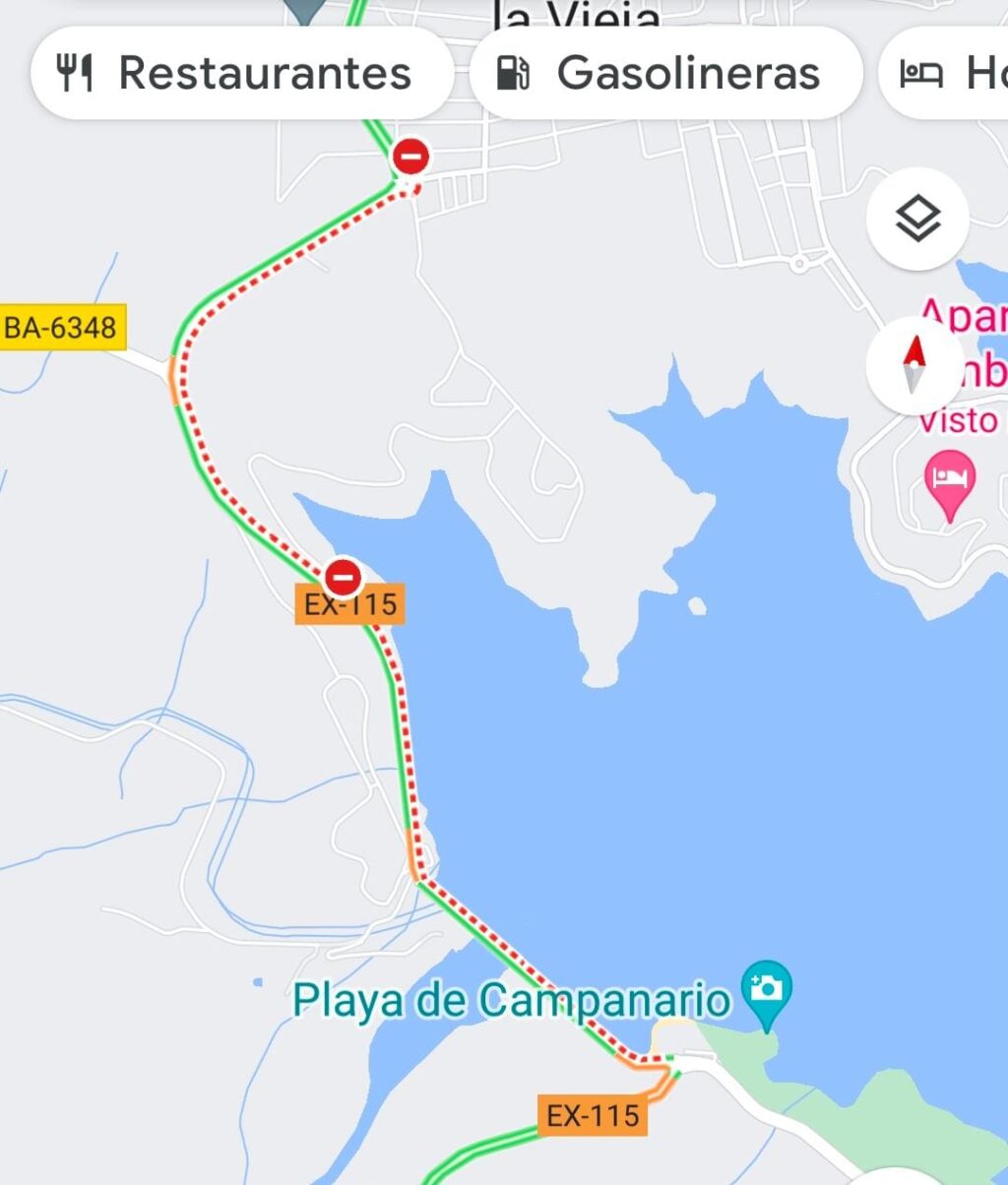 Indicación errónea en la APP de Google Maps GOOGLE