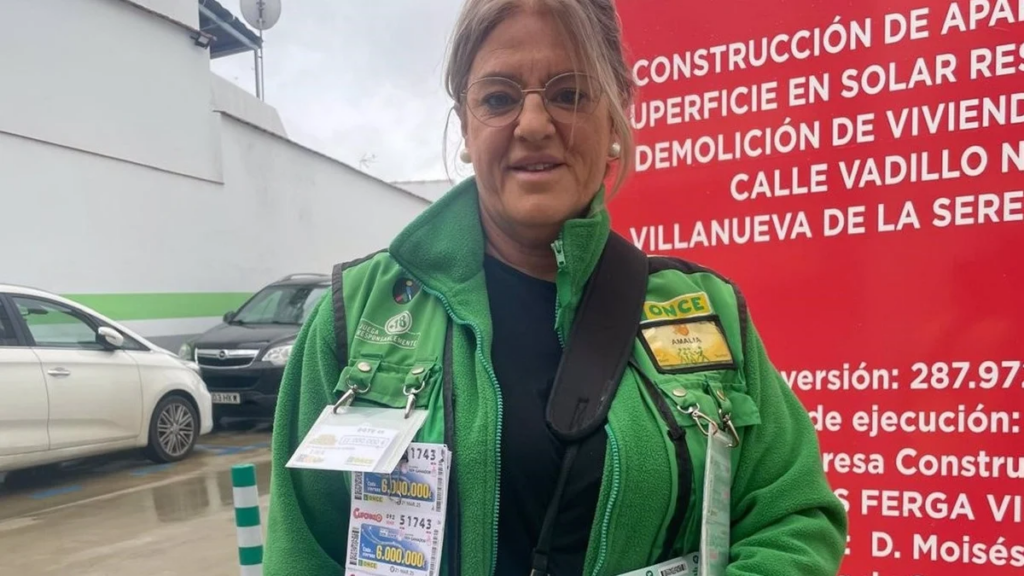 Vendedora ONCE que ha otorgado el premio ONCE